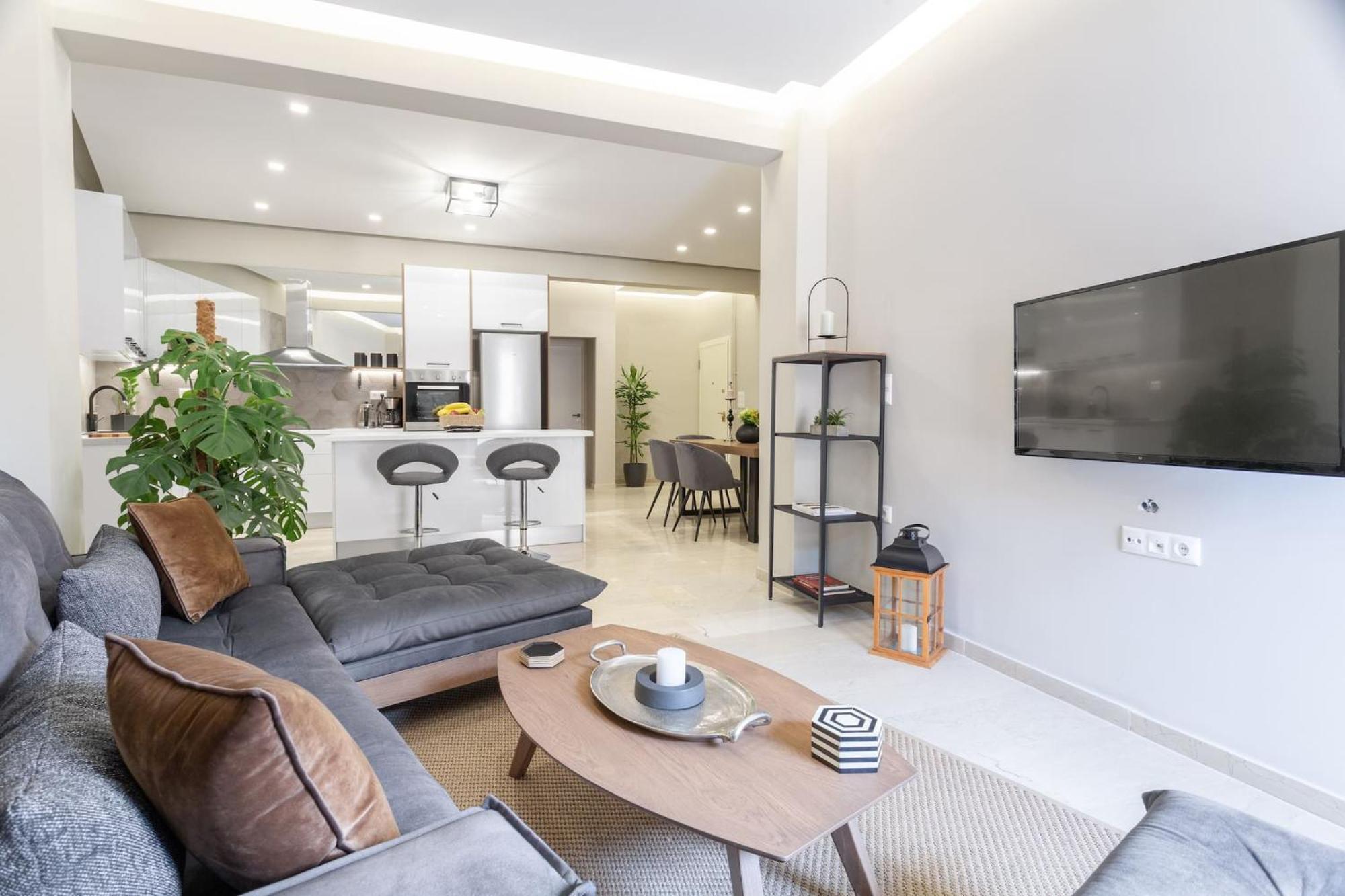 Deluxe 3-Bdrm Urban-Industrial Apt At Acropolis Atenas Exterior foto